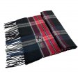 Cashmere Feel Scarf SW-08 Black/Plum/Red