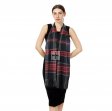 Cashmere Feel Scarf SW-08 Black/Plum/Red