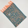 Cashmere Feel Scarf #502-10 Color: Turquoise/Orange