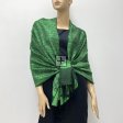 Jacquard Pashmina PL18103 Green / Black