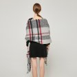 Stylish Plaid Mohair Shawl: Grey Multi SF231442