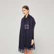 SF231458 Cashmere Touch Solid Shawl:Navy