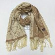 Reversible Puppy Print Cashmere Feel Shawl SF23153-4 Almond