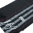 Cashmere Feel Scarf Stripe SF318 Color: Red/Black/Grey