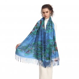 Museum Art Print Shawl SF33135:Water Lilies