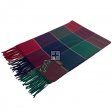 Cashmere Feel Scarf SW-18 Green/Wine/Navy