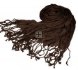 Wrinkle Solid Scarf M-24 Color: Brown