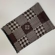 W1006-2 Geometric Fashion Scarf: Cream/Coffee