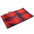 Giant Check Shawl W8801 Red/Navy