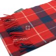 Giant Check Shawl W8801 Red/Navy