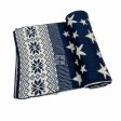 Reversible Knit Star Pattern Scarf  WT05NBL Navy (1 color,1Doz)