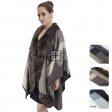 Faux Fur Trim Cape XB26102