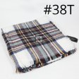 Giant Check Wool Blanket Scarf #XG21111
