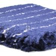 22105Luxe Soft Prolong Oversize Stripe Winter Scarf Blue
