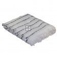22105 Luxe Soft Prolong Oversize Stripe Winter Scarf White