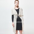 XG2211902 Solid Ivory Knitted Open Front Long Cardigan