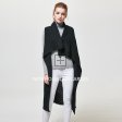 XG2211903 Solid Black Knitted Open Front Long Cardigan