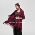 Small Buffalo Check Blanket Scarf Burgundy/Navy XG22123-5