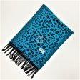 Cashmere Feel Scarf #502-6 Color: Turquoise/Black
