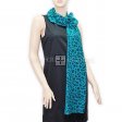 Cashmere Feel Scarf #502-6 Color: Turquoise/Black