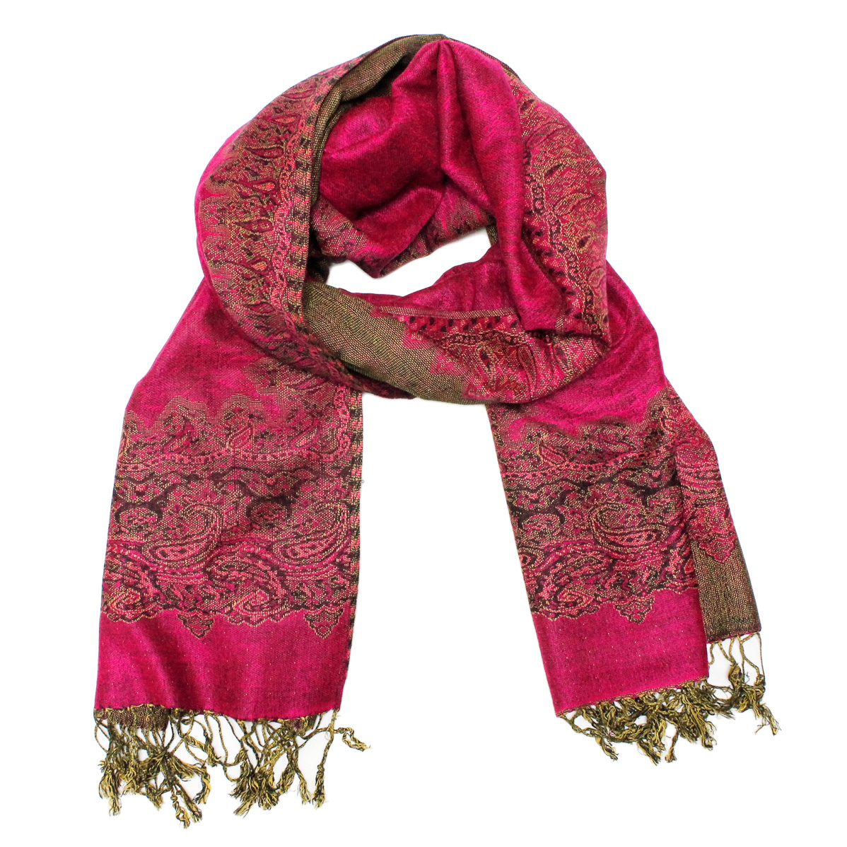 Border Pattern Pashmina PL0306 Fuchsia [PL0306] - $4.50 : Wholesale ...