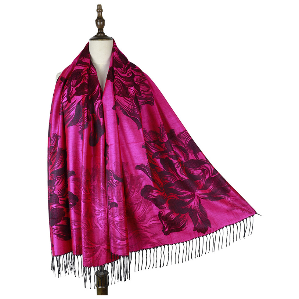 Romantic Peony Pashmina 22YZ-14 Magenta