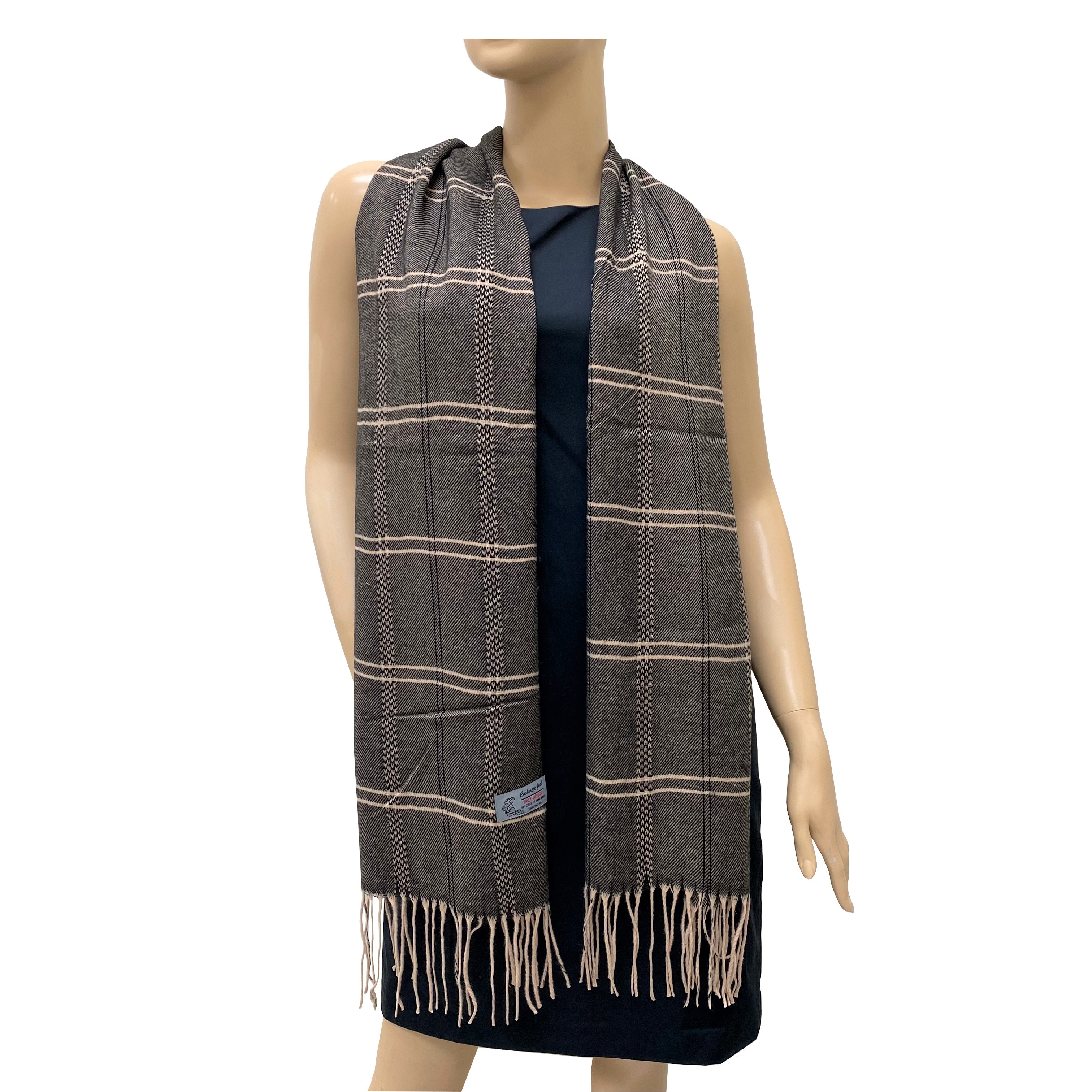 Classic Woven Cashmere Feel Scarf 29132 Brown