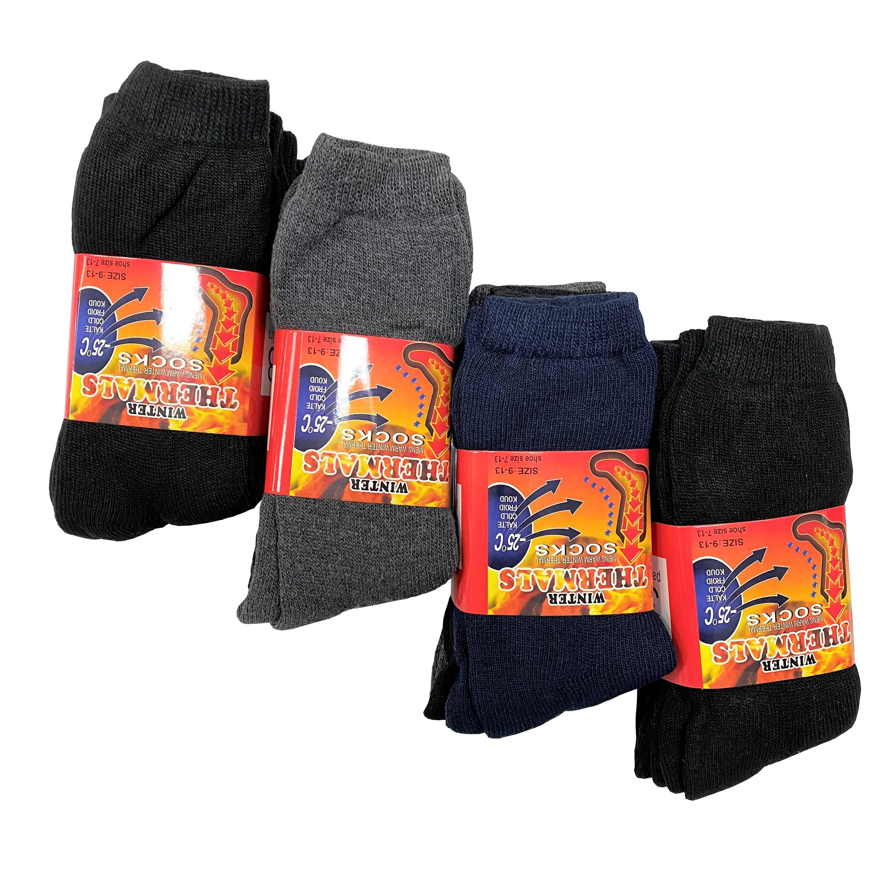 Men\'s Winter Thermal Warm Socks 812159 (3 colors , 1Doz )
