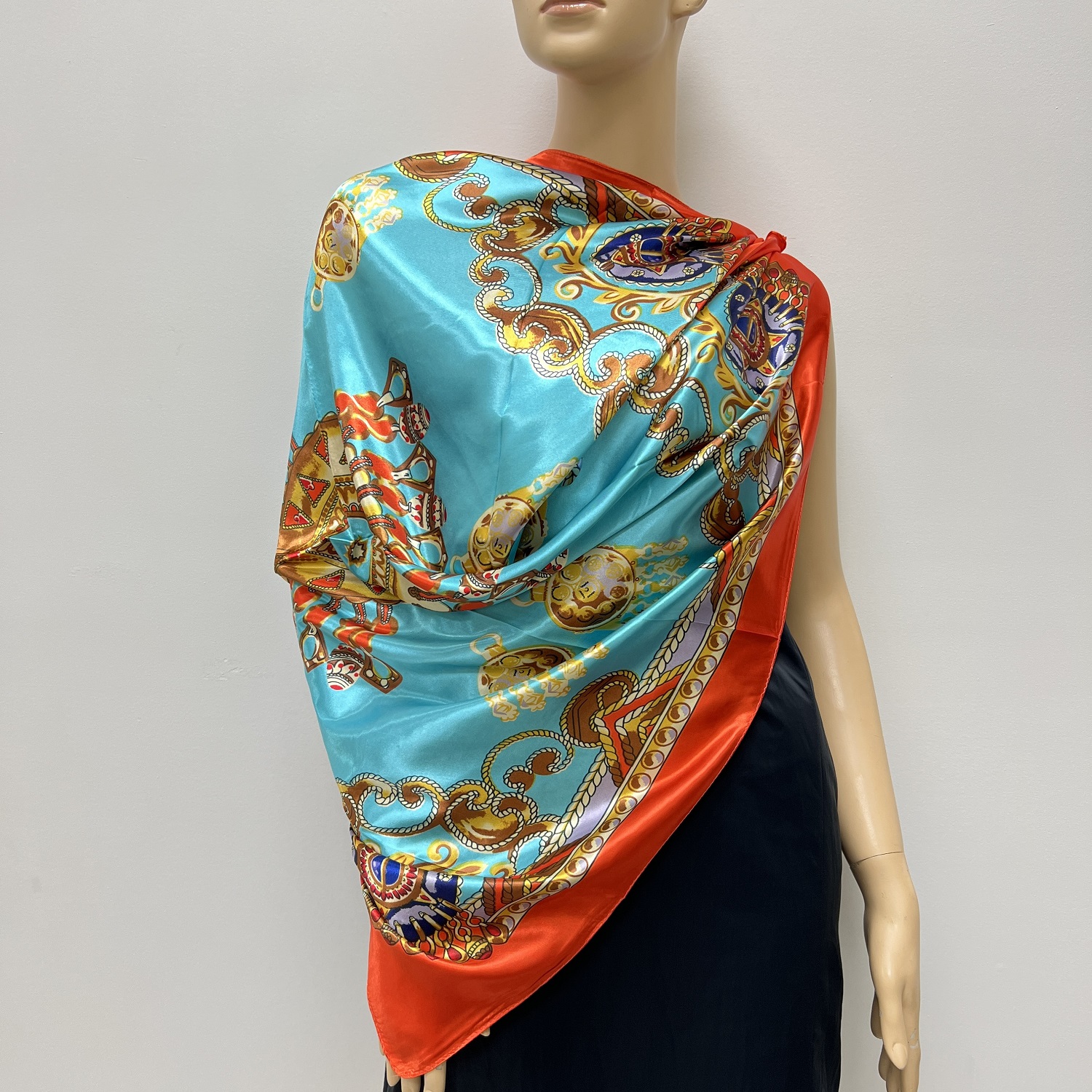 Women Silky Satin Shawl 85034-16