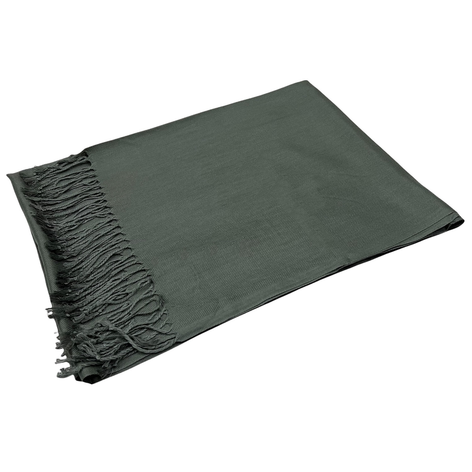 Solid Pashmina 8136B Charcoal