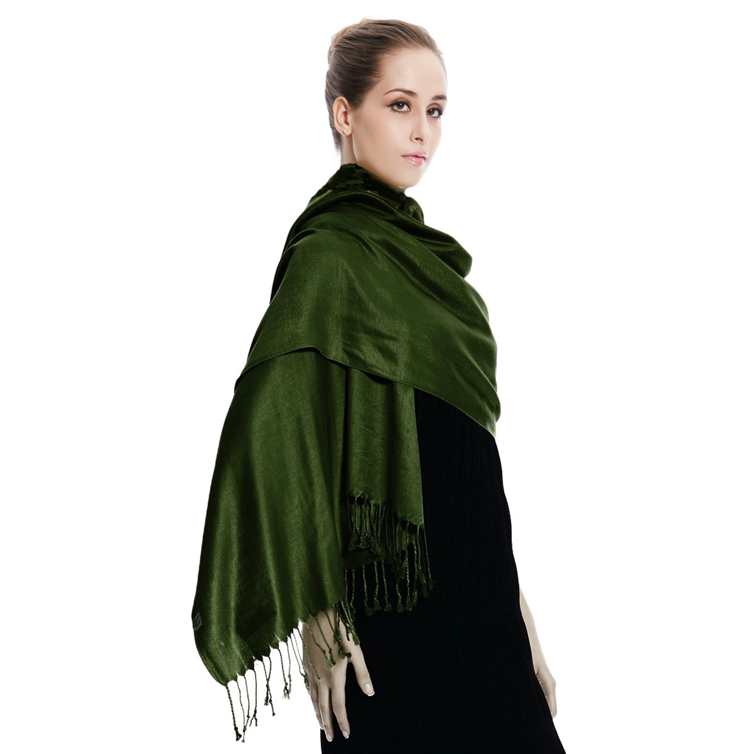 Solid Pashmina DXG27 Army Green