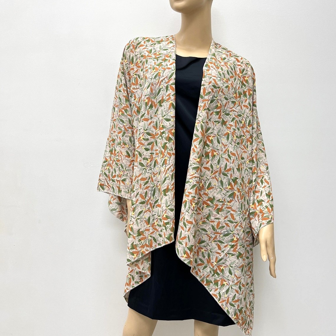 Colorful Leaves Print Kimono HR23021-137