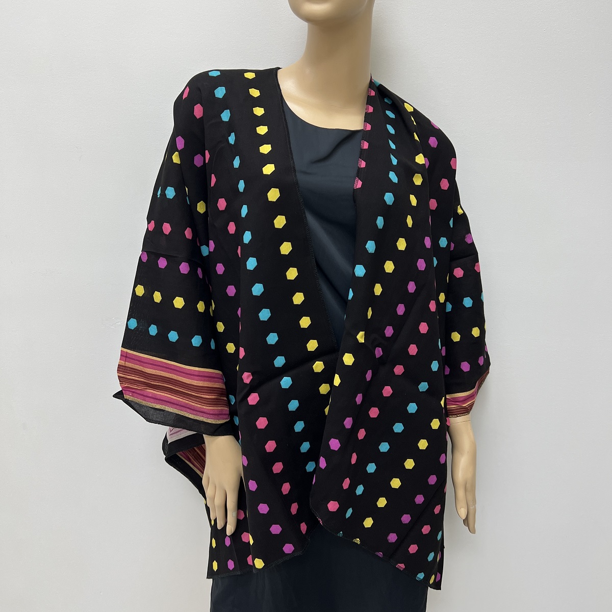 Colorful Hexagon Prints Kimono HR23021-26