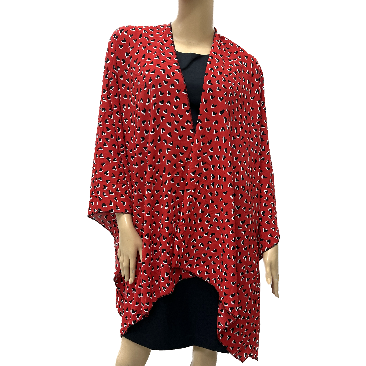 Little Heart Print Kimono HR23021-73