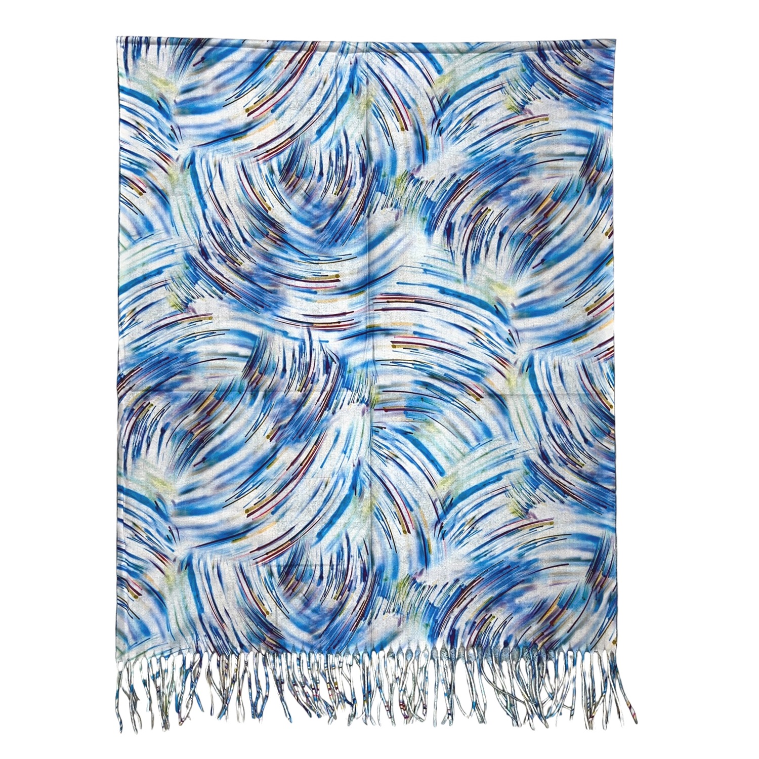 Reversible Blue Watercolor Shawl HY46002-01