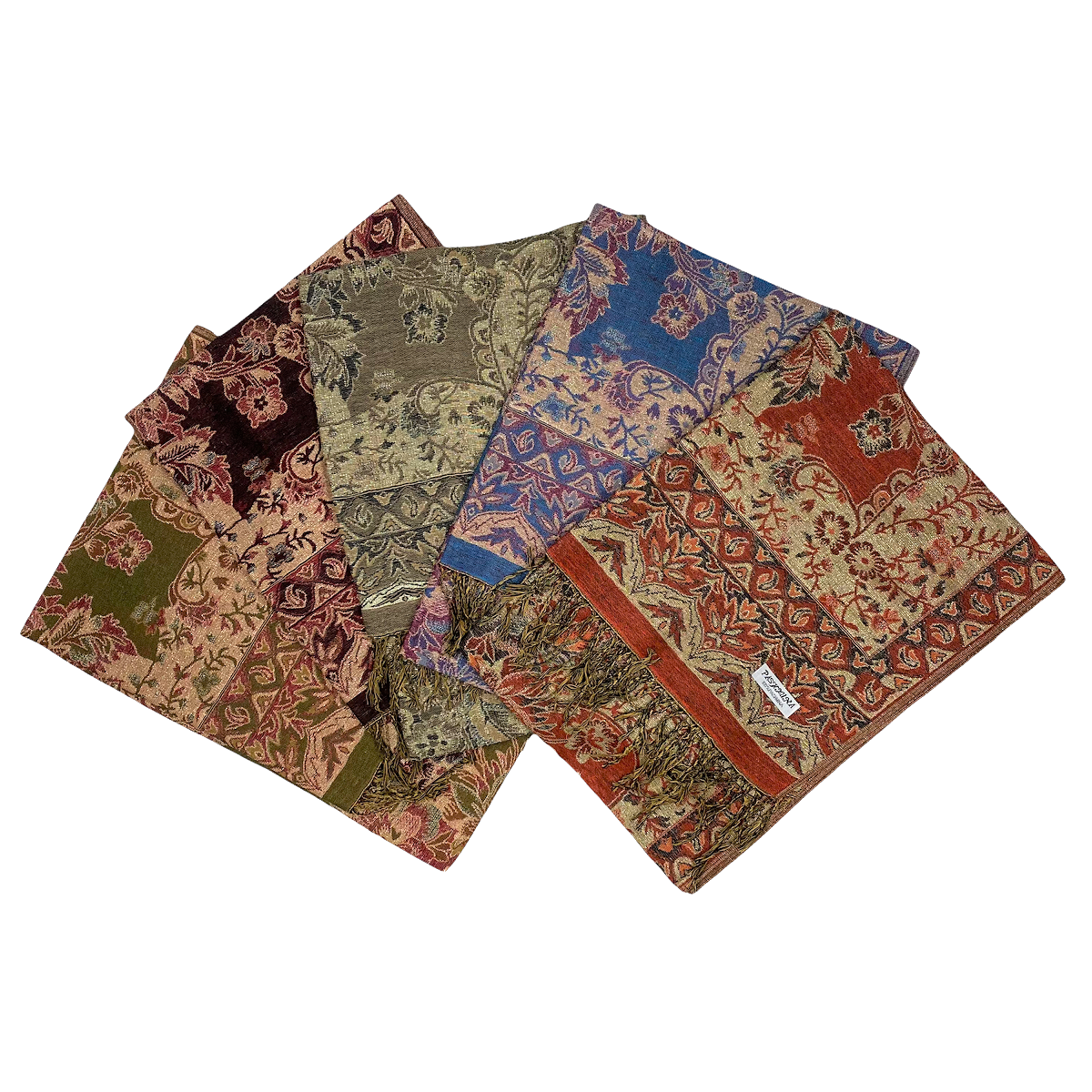 METALLIC FLORAL PASHMINA JB070 (10 COLORS , 1DZ )