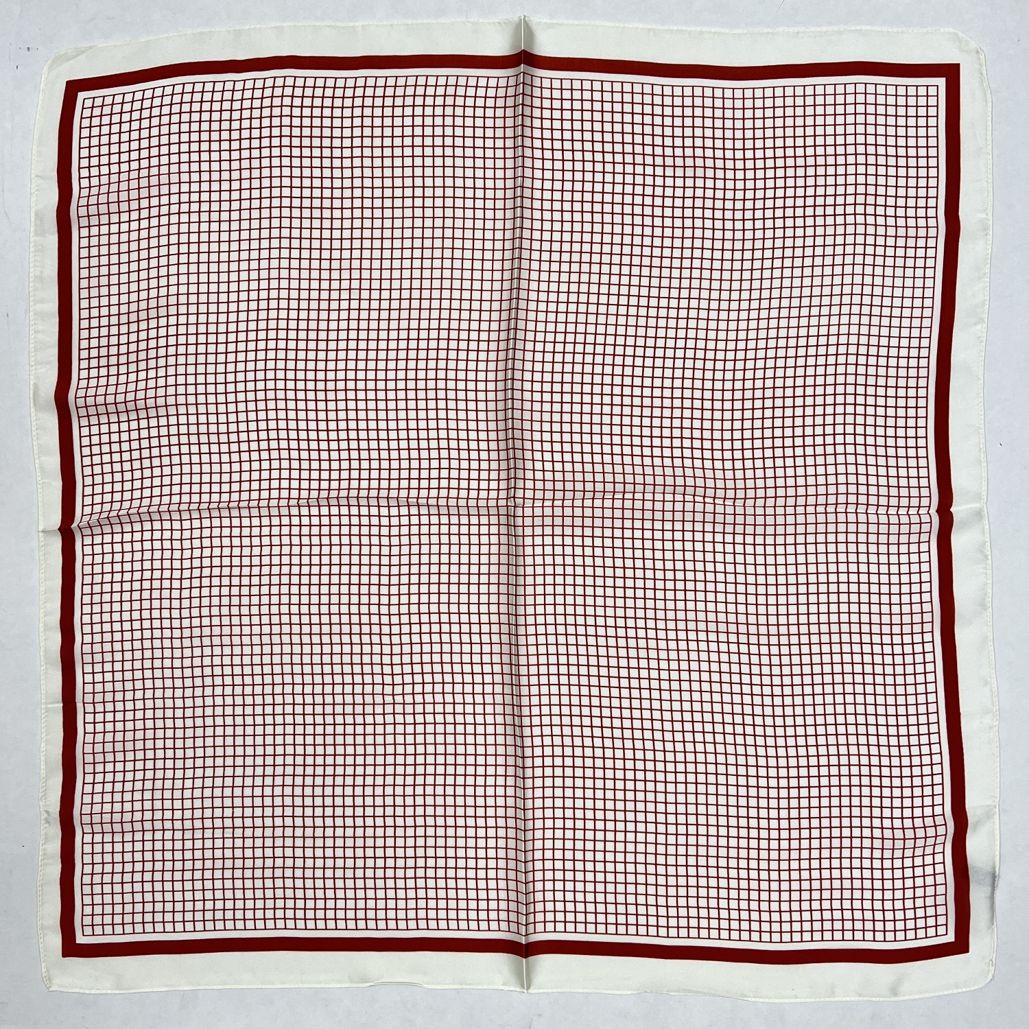 Satin Checker Print Scarf LR2043-1 Red