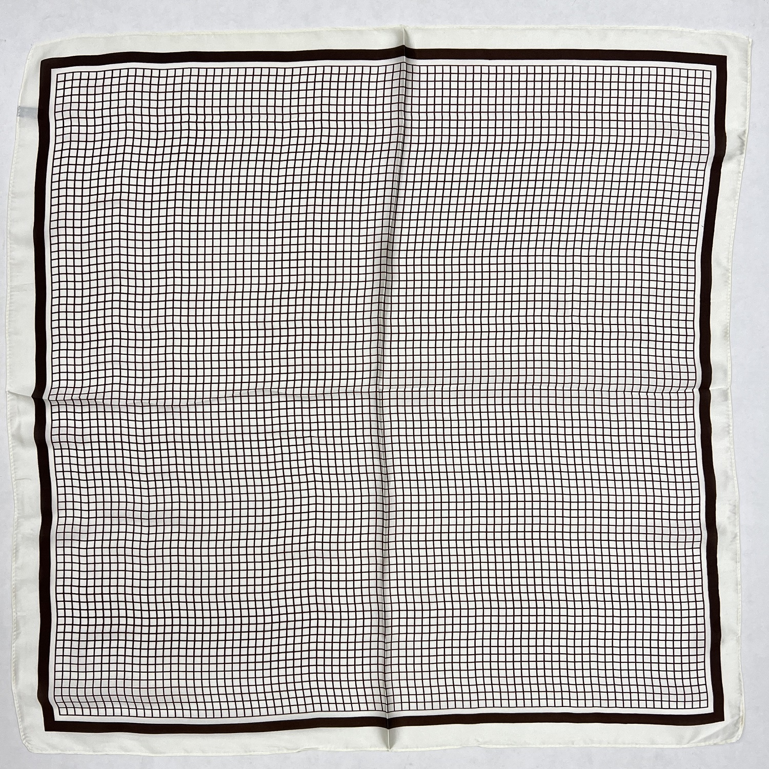 Satin Checker Print Scarf LR2043-2 Brown