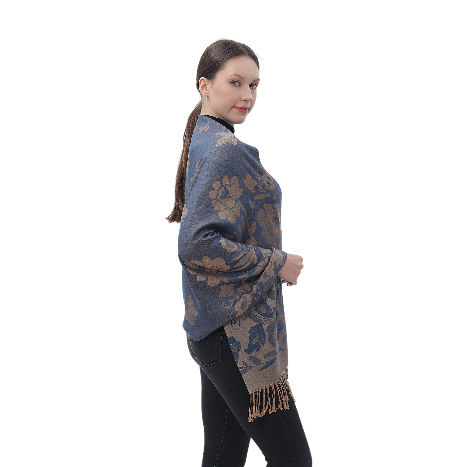 Butterfly Flower Pattern Pashmina NY23196 (11 COLORS, 1DZ)