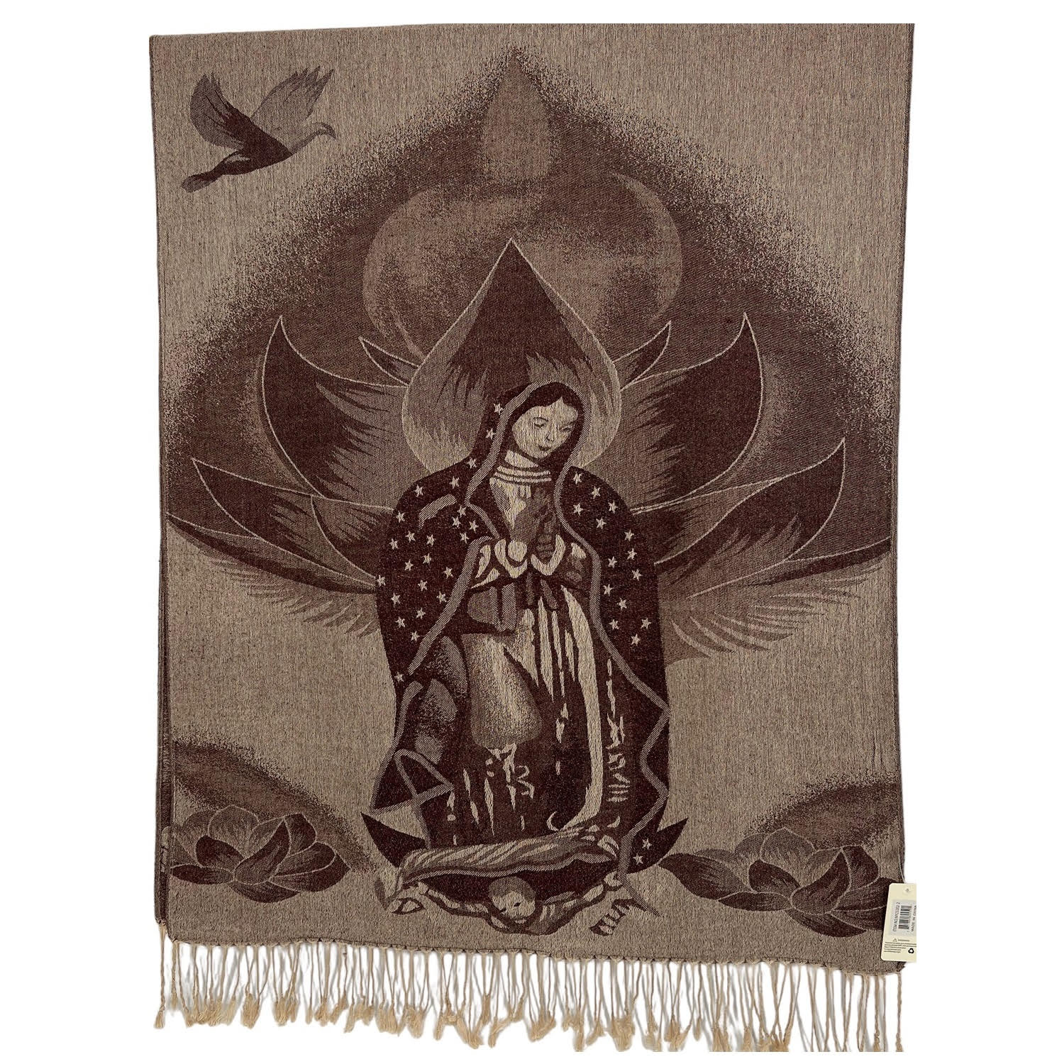 Virgin Mary Pashmina NY23202-3 Beige