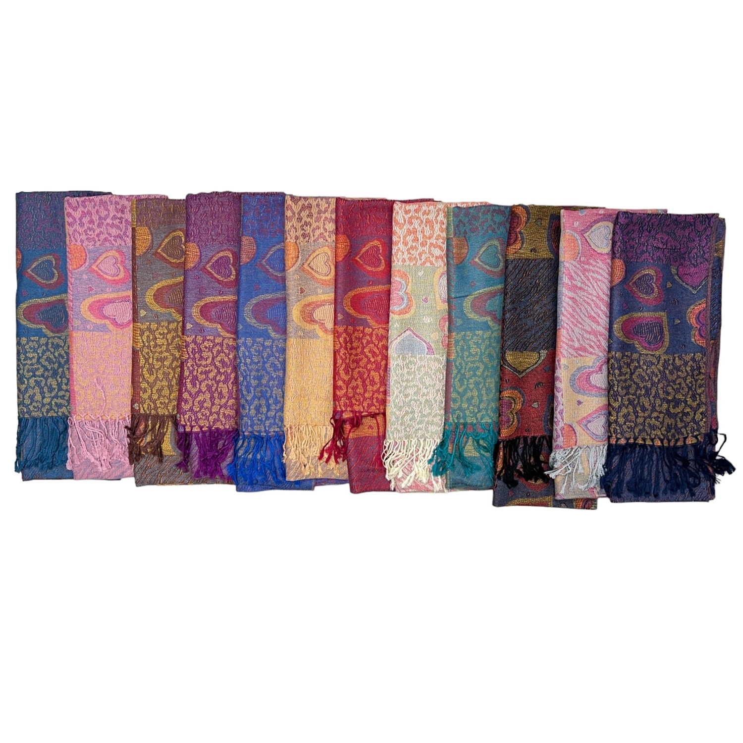 Love Heart Pattern Pashmina NY23204 (12 Colors, 1dz)