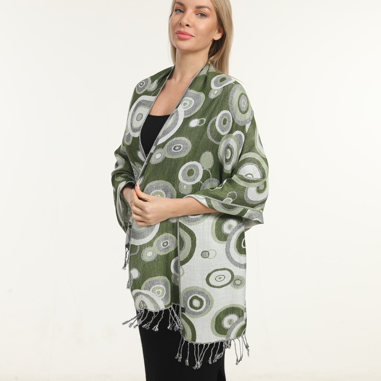 Multi Circle Pashmina NY2511 Green