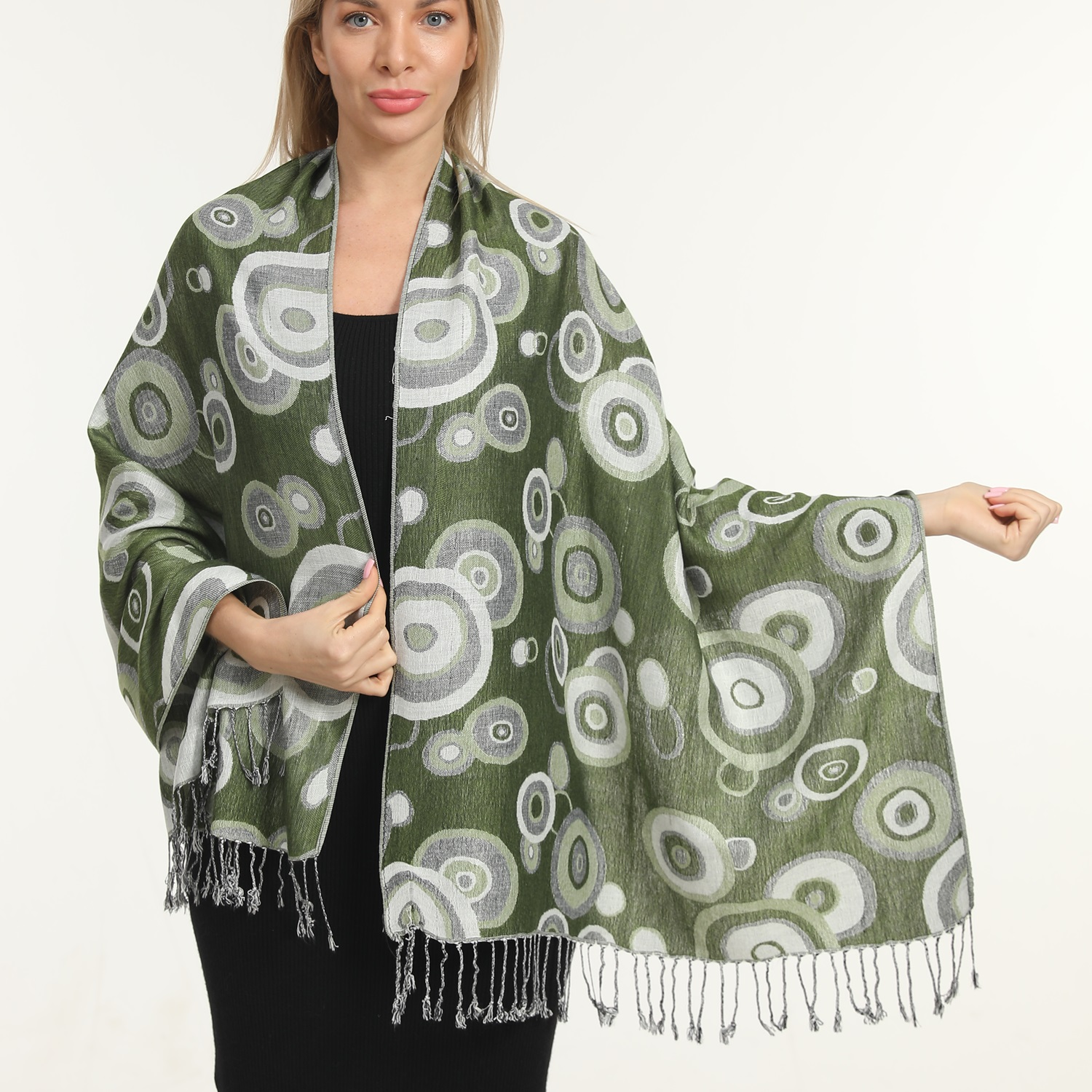 Multi Circle Pashmina NY2511 Green