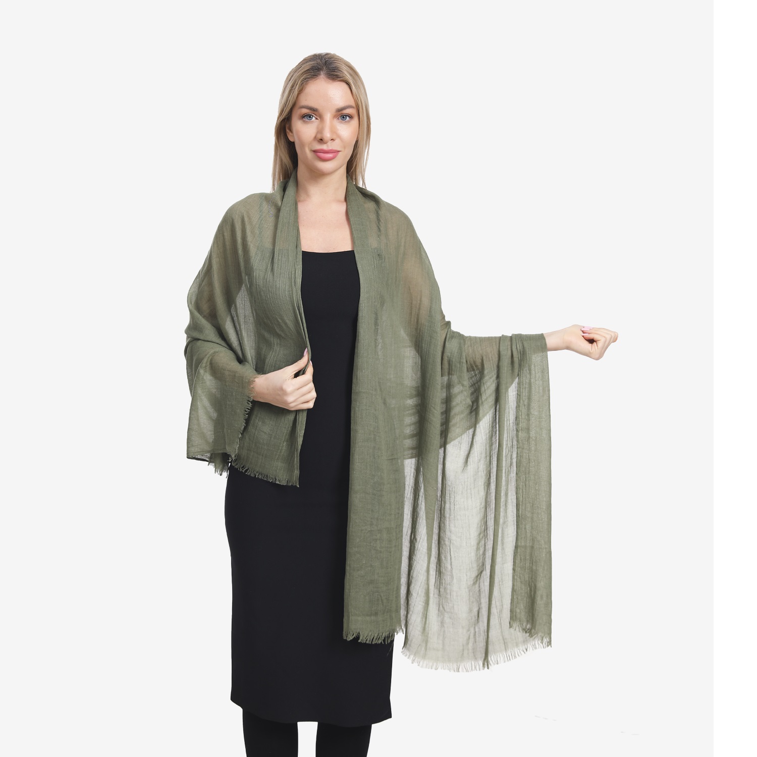 Soft Over Size Shawl 3305 Army Green