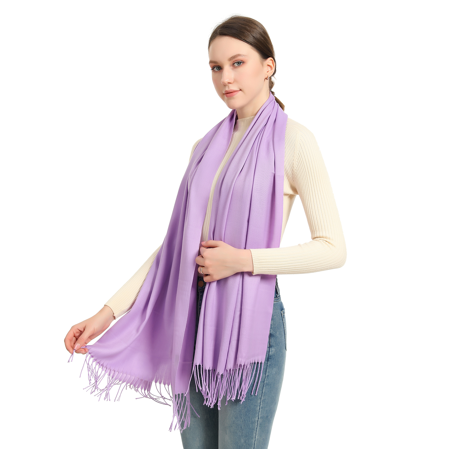 Premium Event Solid Shawl NY77MIX (12 RANDOM COLORS, 1 Doz)