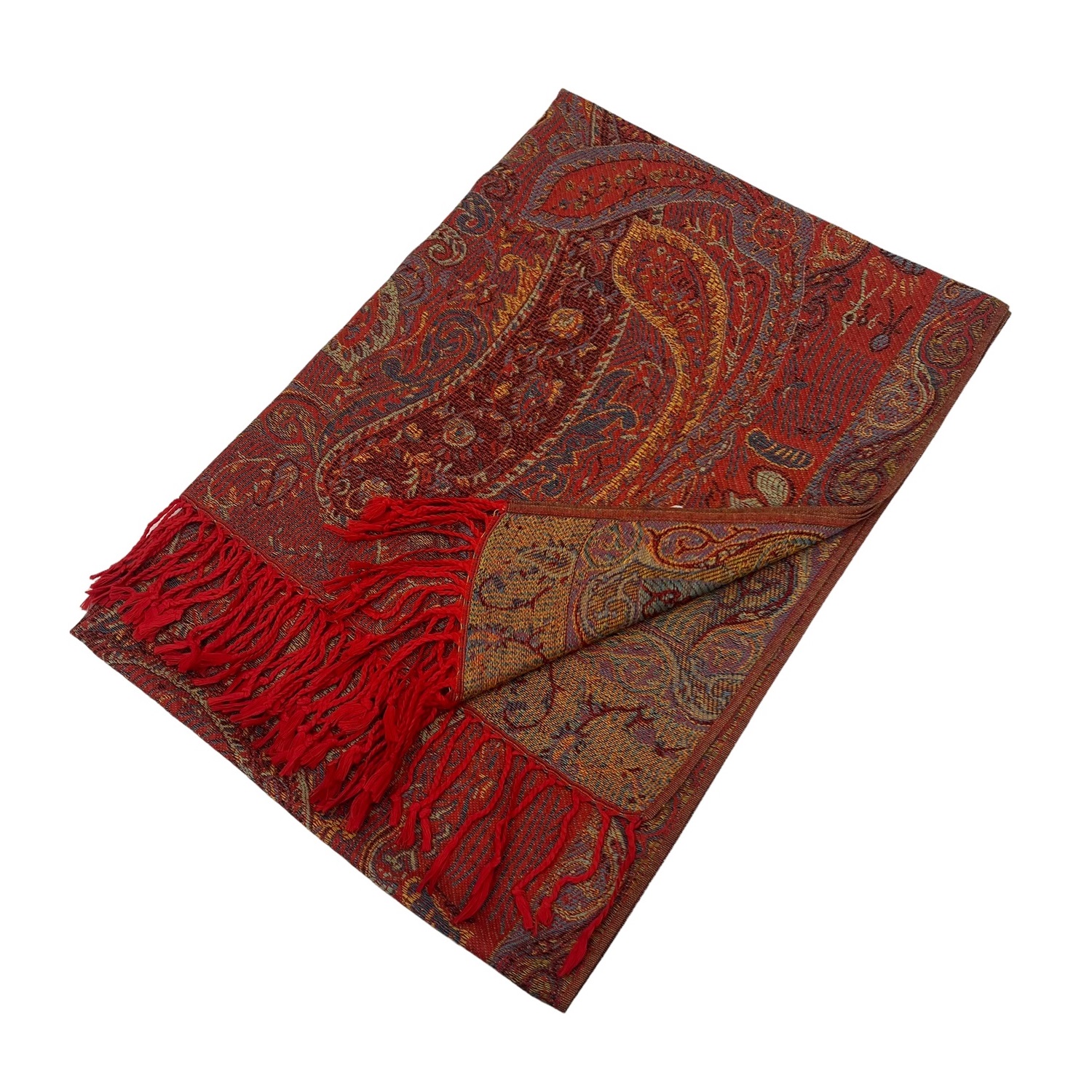 Elegant Paisley Pashmina 2410 Red