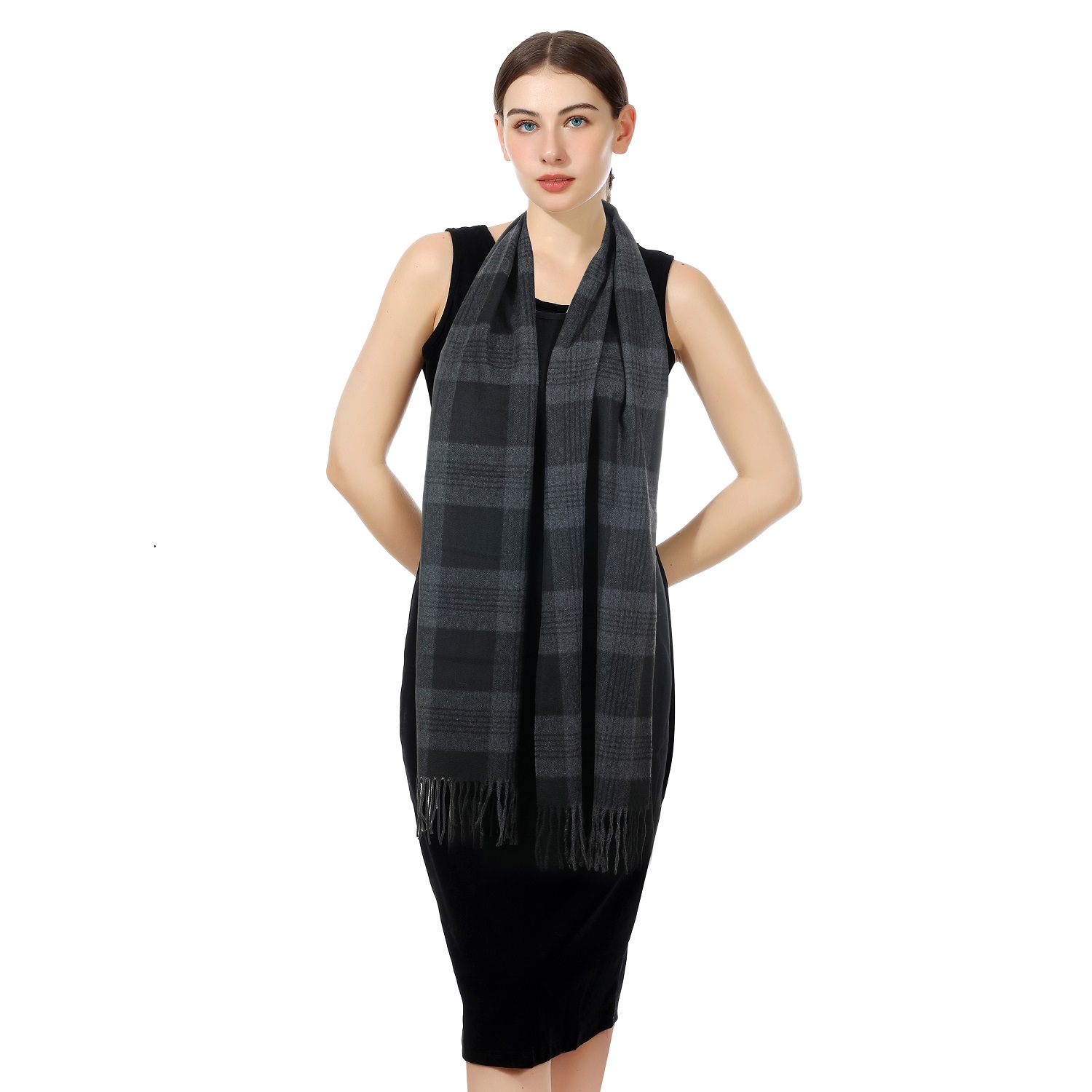 Cashmere Fell Scarf C22-2 Charcoal