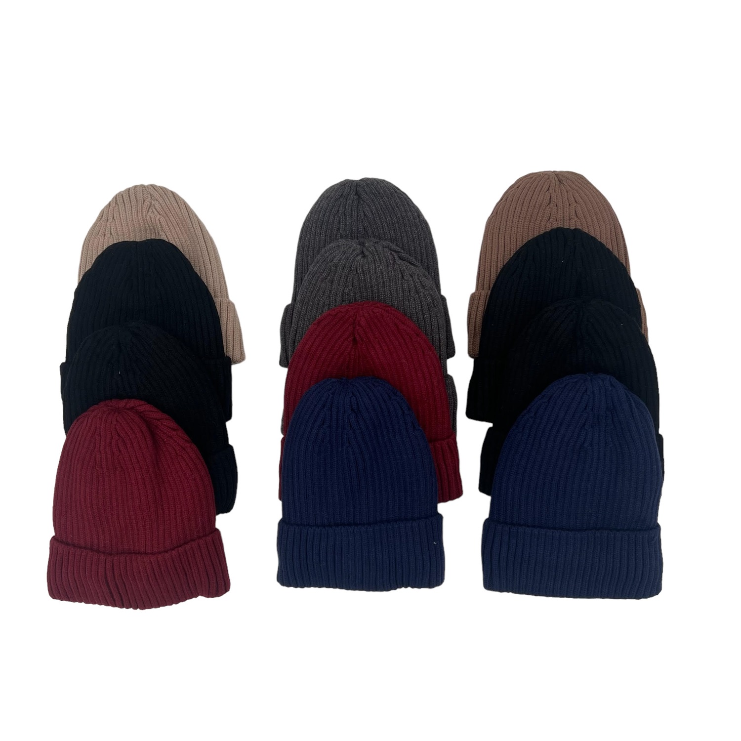 Cable knit Fleece lined Hats HY1825 (6 Colors 1 Doz)
