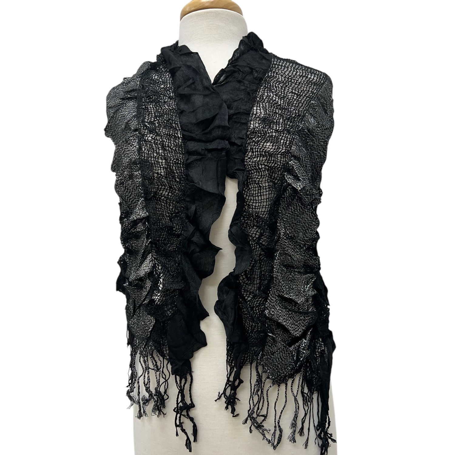 Chic Wrinkle Metallic Scarf NYJB88 ( 10COLORS, 1DZ)