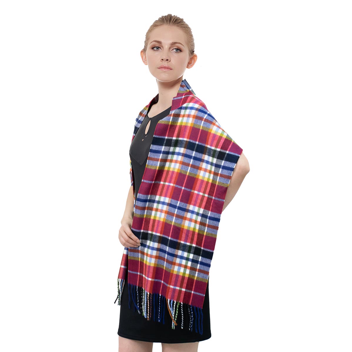 Plaid Cashmere Feel Scarf NY29-2 Classic Multi